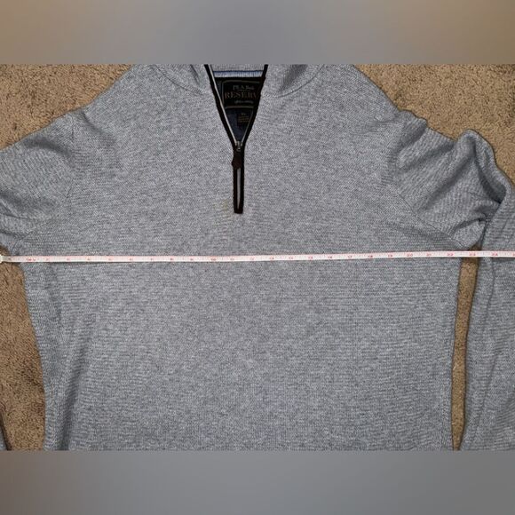 Reserve Collection Cotton Cashmere Quarter-Zip Sweater - Picture 3 of 3